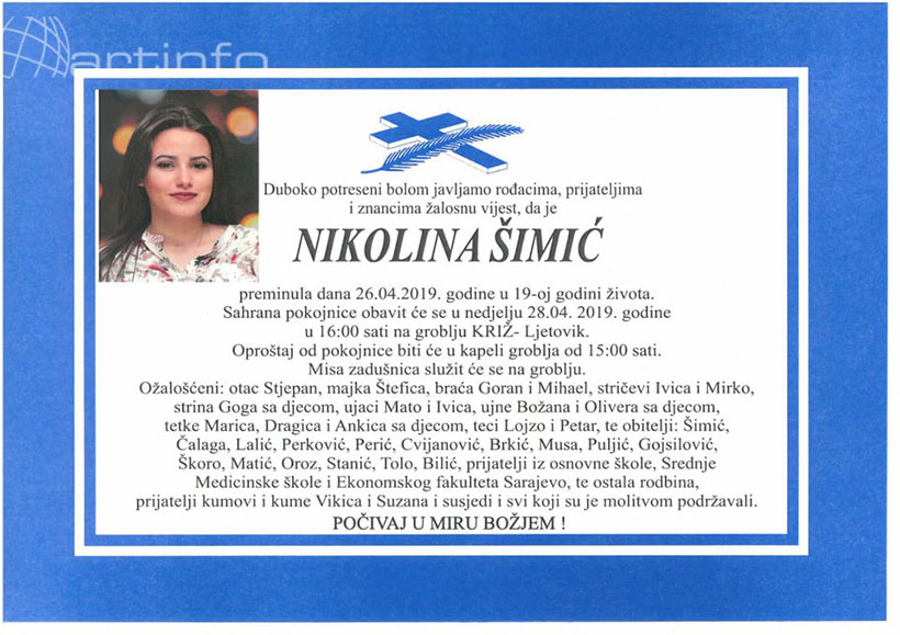 smrtovnica nikolina