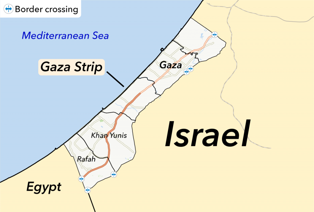 izrael gaza karta